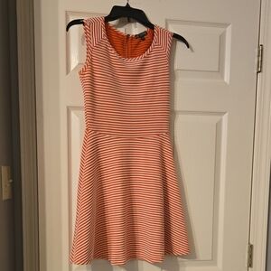 BeBop Orange and White Striped Mini Dress